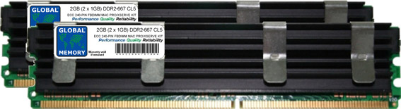 2GB (2 x 1GB) DDR2 667MHz PC2-5300 240-PIN ECC FULLY BUFFERED DIMM (FBDIMM) MEMORY RAM KIT FOR MAC PRO (ORIGINAL/ MID 2006) - Click Image to Close